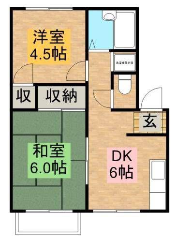 メゾンドファーネス(2DK/3階)の間取り写真