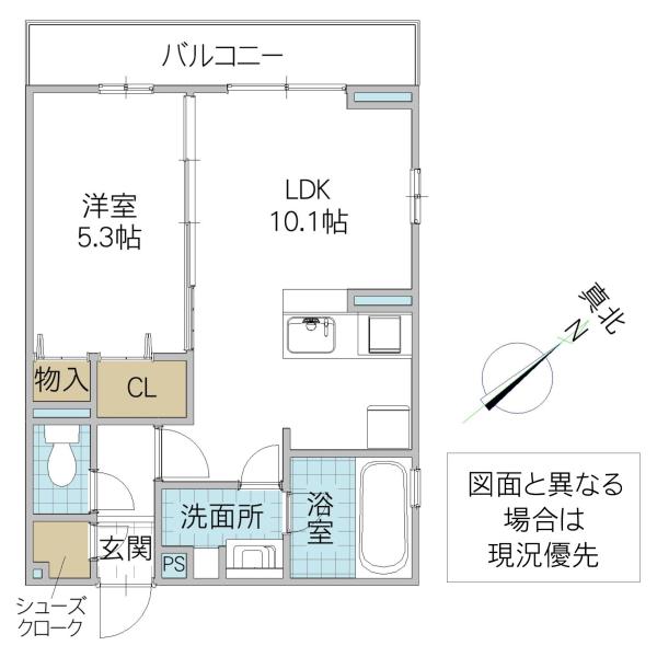ラヴィエベル(1LDK/2階)の間取り写真