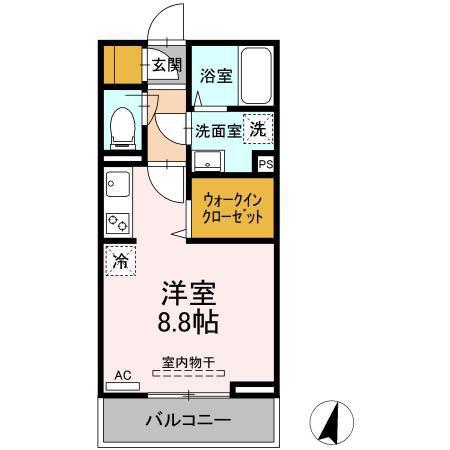 富士マンション2(ワンルーム/3階)の間取り写真
