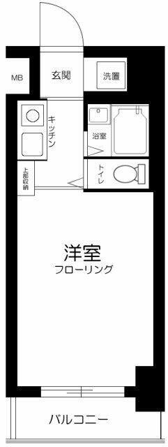 スカイコート下高井戸(1K/4階)の間取り写真