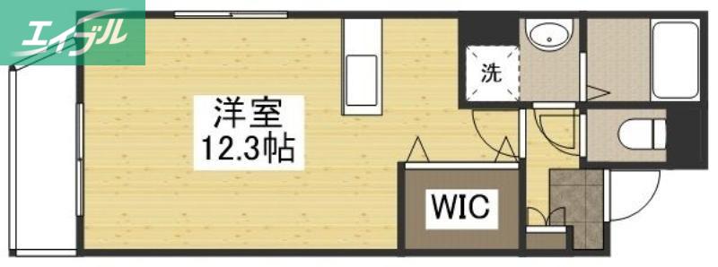 MIRIA大供(ワンルーム/2階)の間取り写真