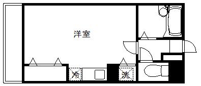 イズミコート(ワンルーム/3階)の間取り写真