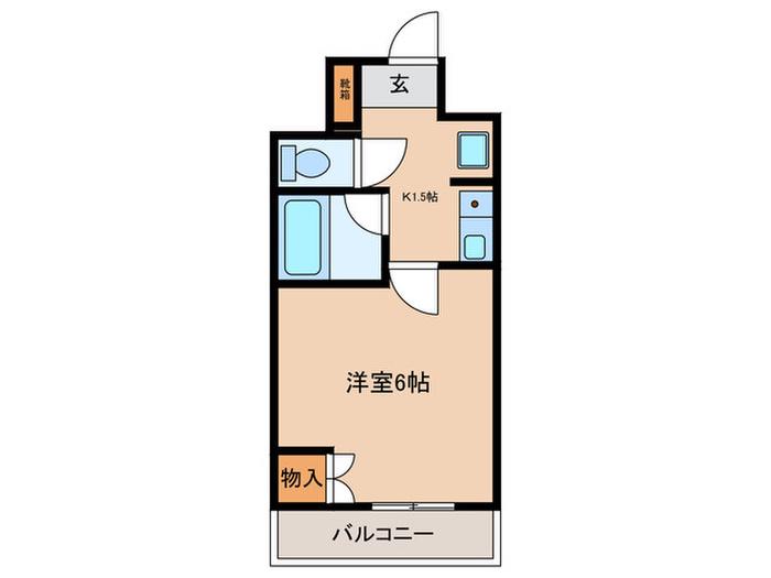 ファミール北豊中(1K/2階)の間取り写真