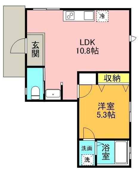 MAISON LH(1LDK/1階)の間取り写真