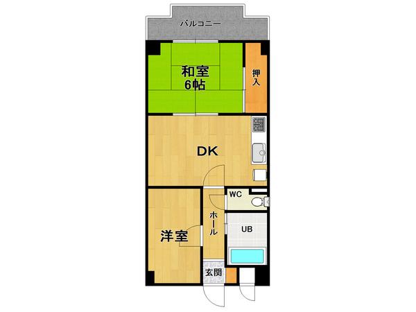 ハイツM&M(2DK/2階)の間取り写真