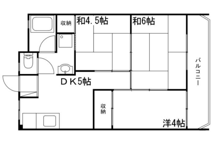 MISTRAL香寺(3DK/3階)の間取り写真