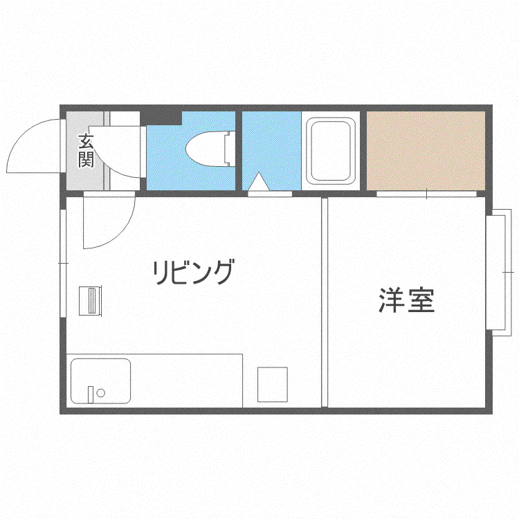 グレース18(1DK/2階)の間取り写真
