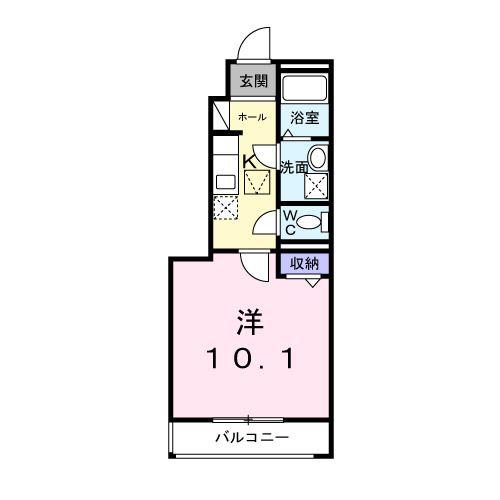 レジデンス レーク サイド(1K/1階)の間取り写真
