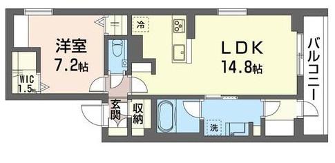 ニュートーム67(1LDK/3階)の間取り写真