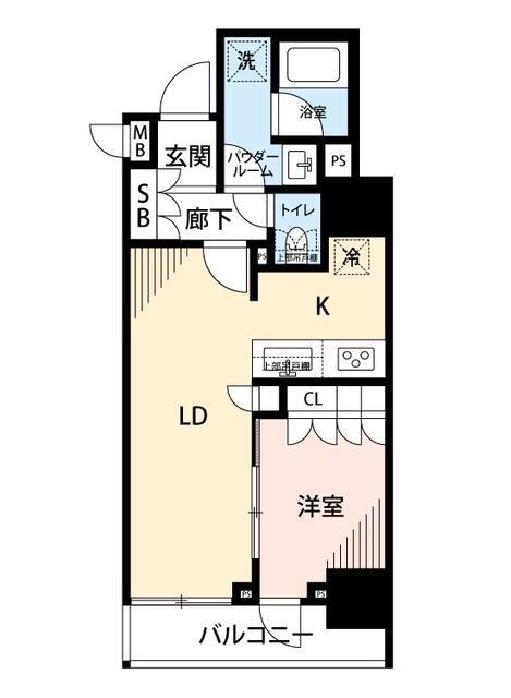 マイナビSTAY神田淡路町(1LDK/5階)の間取り写真