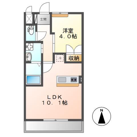 PURE STAGEII(1LDK/2階)の間取り写真