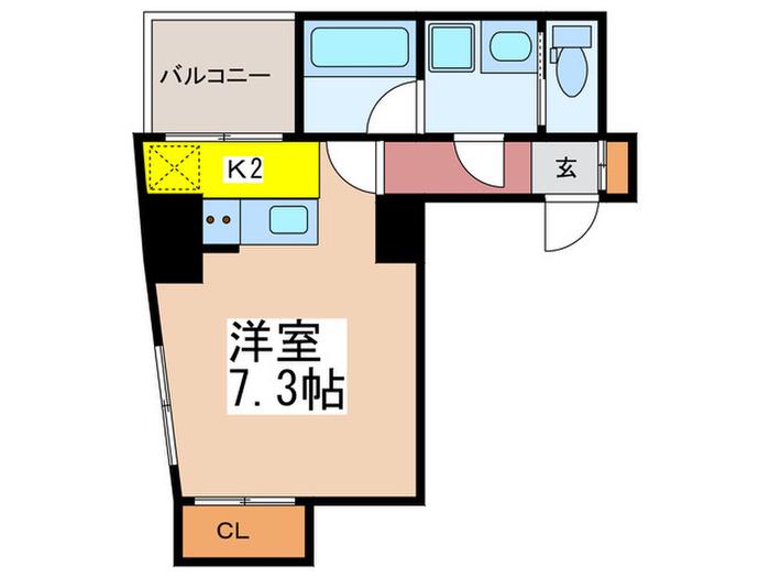 S-RESIDENCE日本橋浜町(1K/3階)の間取り写真