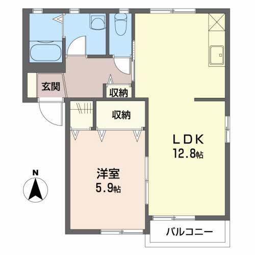 SH・ボニート(1LDK/2階)の間取り写真