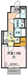 D-ROOM小倉寺 A(1K/1階)の間取り写真