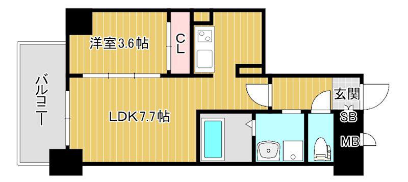 TASUKI PLAN 井相田(1LDK/3階)の間取り写真