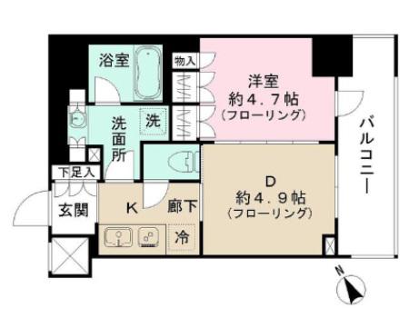 日神デュオステージ板橋駅前(1DK/9階)の間取り写真
