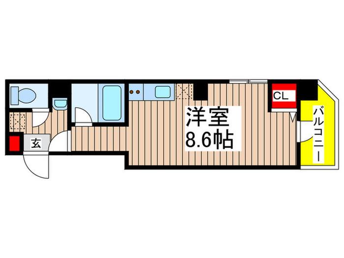 NY スクエア 船橋(ワンルーム/2階)の間取り写真