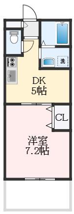 メゾン ド フランシスカ(1DK/1階)の間取り写真