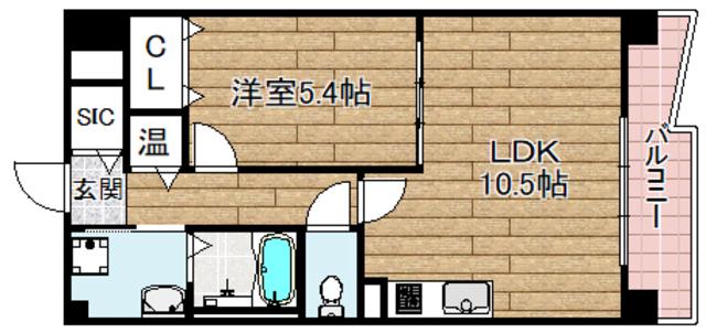 カンマキーノ(1LDK/4階)の間取り写真