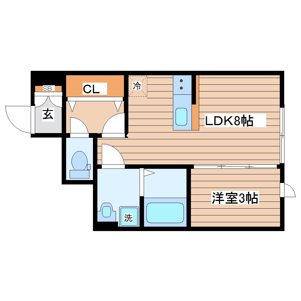 PAMS(1LDK/1階)の間取り写真