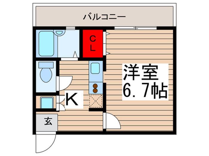 ドミール妙典(1K/3階)の間取り写真
