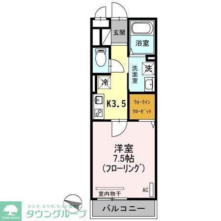 エントピア(1K/3階)の間取り写真