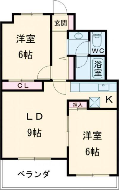 ジェイステージ苫小牧II(2LDK/1階)の間取り写真