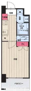 NO.102 MARINA GATE II(1K/8階)の間取り写真