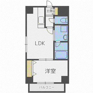 フロントコート大通公園(1LDK/4階)の間取り写真