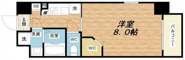 ミラージュパレス新梅田RIO(1K/6階)の間取り写真