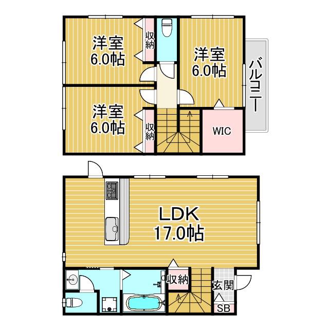 ラフィネ西宮北口C棟・D棟(3LDK/1階)の間取り写真