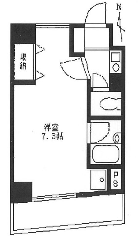 ポップヴィレッジ(1K/2階)の間取り写真