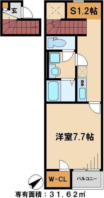 LA CAMPANA(1SK/2階)の間取り写真