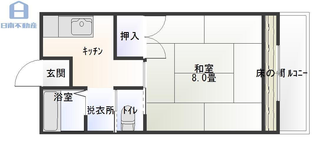 伊東コーポ(1K/2階)の間取り写真