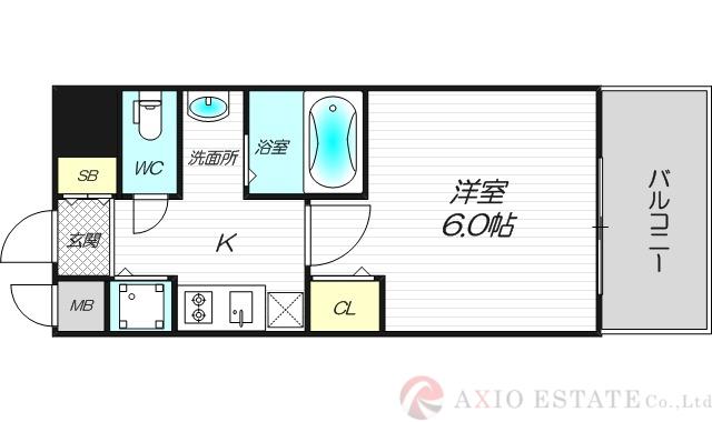 ララプレイス新大阪シエスタ(1K/10階)の間取り写真