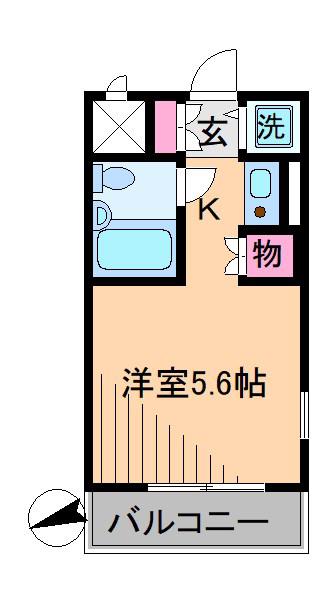 パルム日吉(1K/1階)の間取り写真