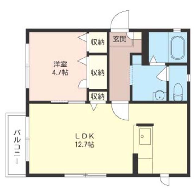 サニーコート木曽(1LDK/2階)の間取り写真