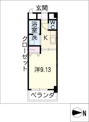 Y・Sビル(1K/6階)の間取り写真