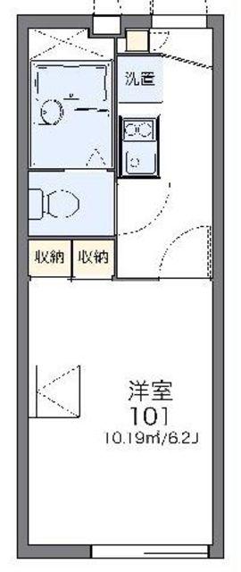 レオパレス鍵(1K/1階)の間取り写真