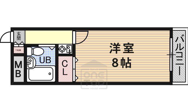 第2エバーハイツ(1K/1階)の間取り写真