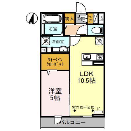 ALIVIO (1LDK/1階)の間取り写真