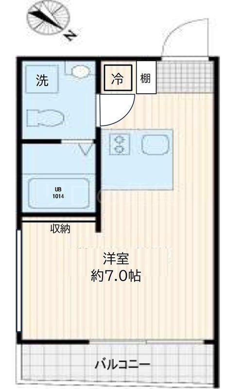 TRIAS531(ワンルーム/3階)の間取り写真