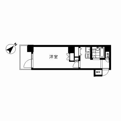 エトワール恵比寿・三葉(1K/3階)の間取り写真