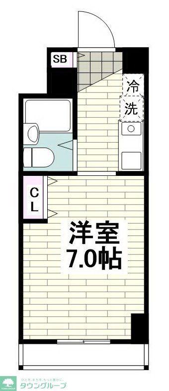 エストレージャ湘南(ワンルーム/2階)の間取り写真