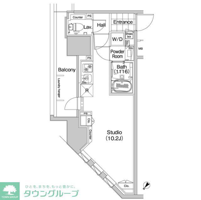コンフォリア蒲田(ワンルーム/11階)の間取り写真