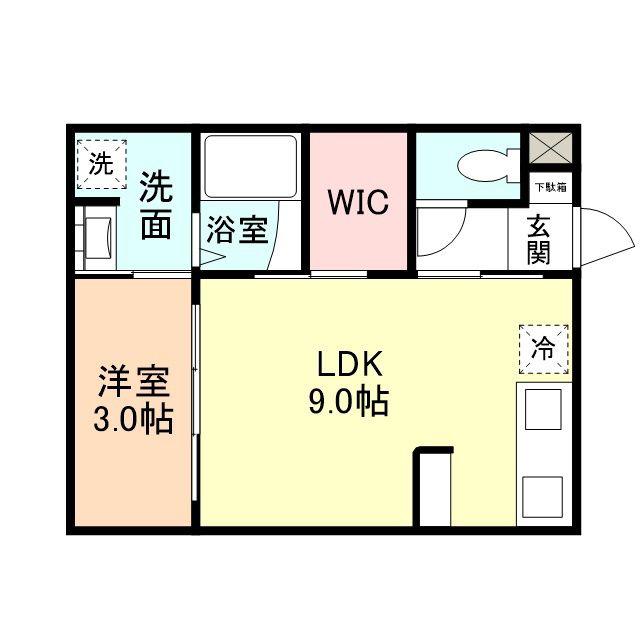 INTEGRAL大泉II(1LDK/2階)の間取り写真