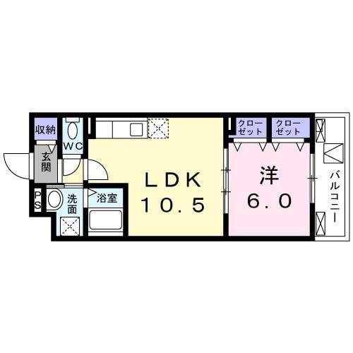 グランスクエア(1LDK/3階)の間取り写真