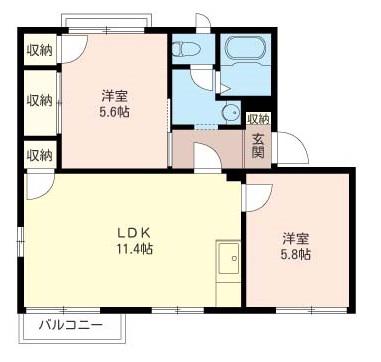 SHAMAISON エントピア テラ(2LDK/1階)の間取り写真