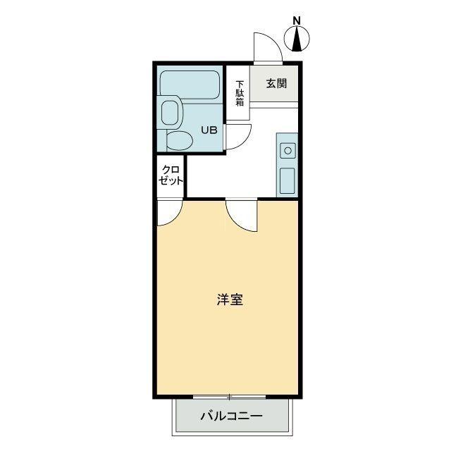 MKドリーム(1K/2階)の間取り写真