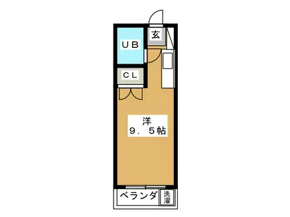 大塚アパルトマン(ワンルーム/1階)の間取り写真